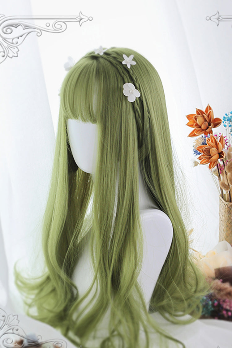 Green Long Microroll Sweet Lolita Wigs