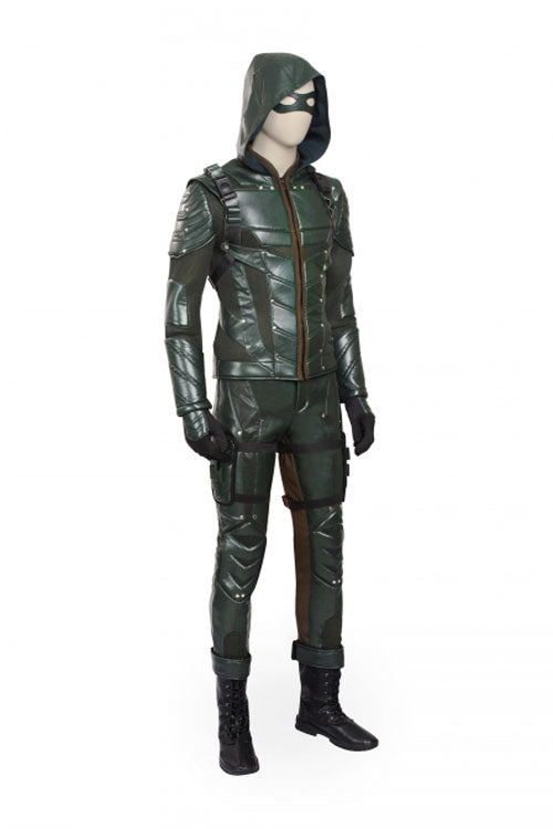 Arrow Season 5 Oliver Queen Halloween Cosplay Costume Green Sleeveless Top