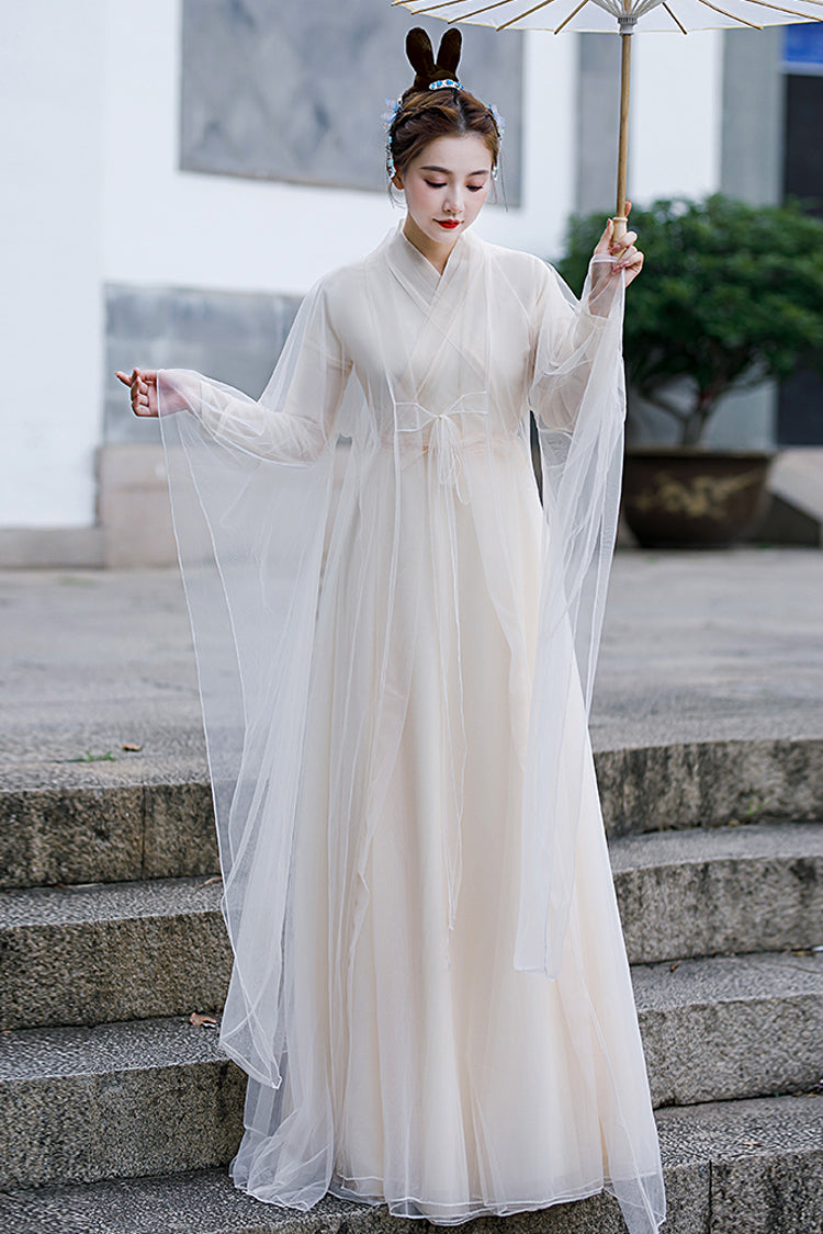 Beige New Fairy Sweet Hanfu Dress