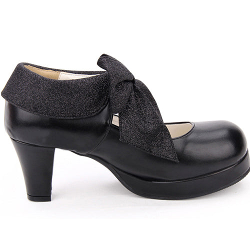 Round toe Big Bowknot Sweet Lolita Shoes