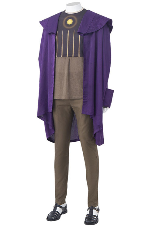 Loki Season 1 Kang The Conqueror Nathaniel Richards Brown/Purple Halloween Cosplay Costume Purple Cloak