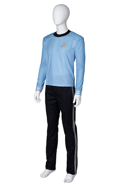 Star Trek Blue Uniform Halloween Cosplay Costume Male Full Set