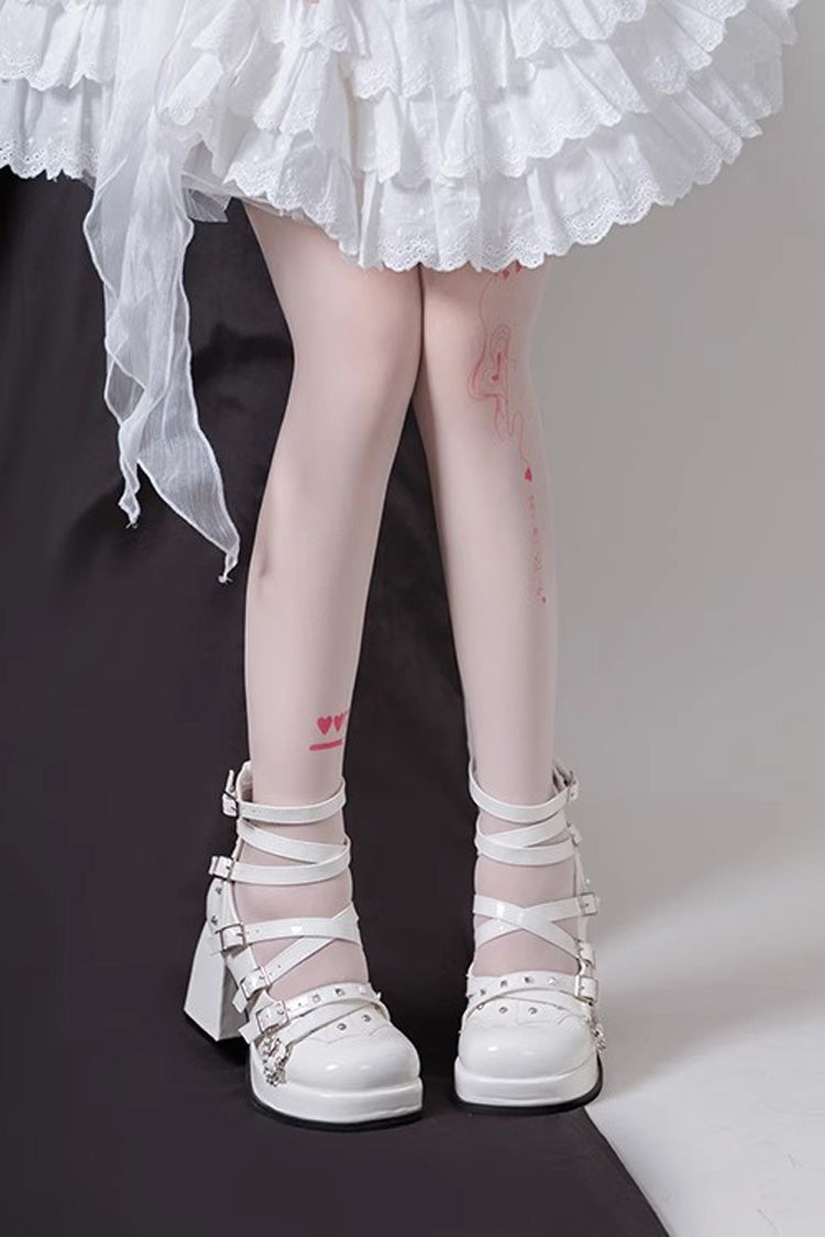 Gothic Punk Judgment Angel Patent Leather Lolita High Heels 2 Colors