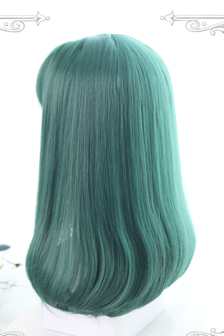 Green Long Hair-tail Micro Curly  Hair Classic Lolita Wigs