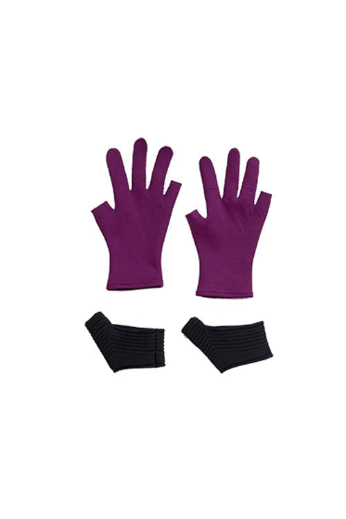 TV Drama Hawkeye Kate Bishop Purple Top Suit Halloween Cosplay Costume Accessories Purple Gloves And Black Handguards
