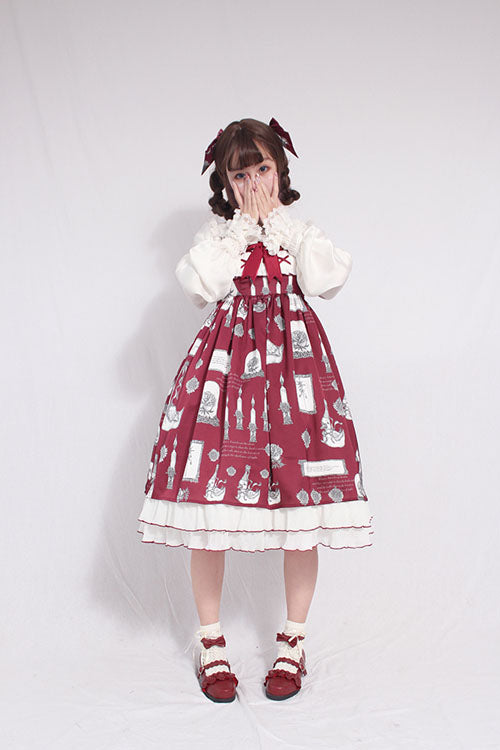 Christian Pious Duck Print Sleeveless Bowknot Sweet Lolita JSK Dress