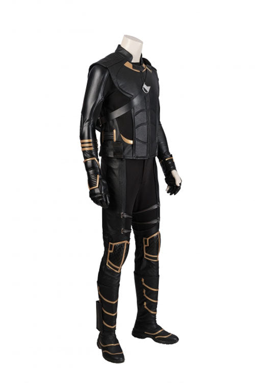 Avengers Endgame Hawkeye Clint Barton Black Halloween Cosplay Costume Full Set