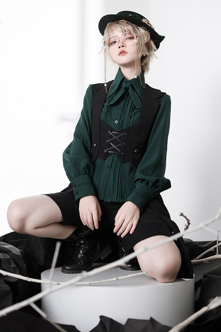 Overture Middle Ages Ouji Fashion Gothic Lolita Long Vest 2 Colors