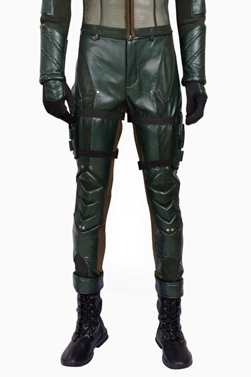 Arrow Season 5 Oliver Queen Halloween Cosplay Costume Green Trousers