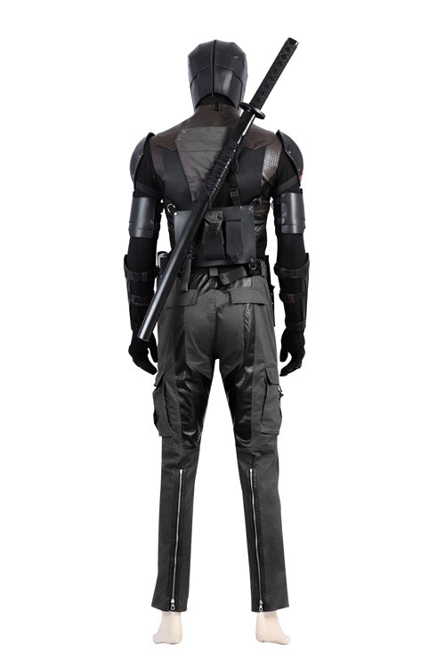G.I.Joe Retaliation Snake Eyes Black Battle Suit Halloween Cosplay Costume Full Set