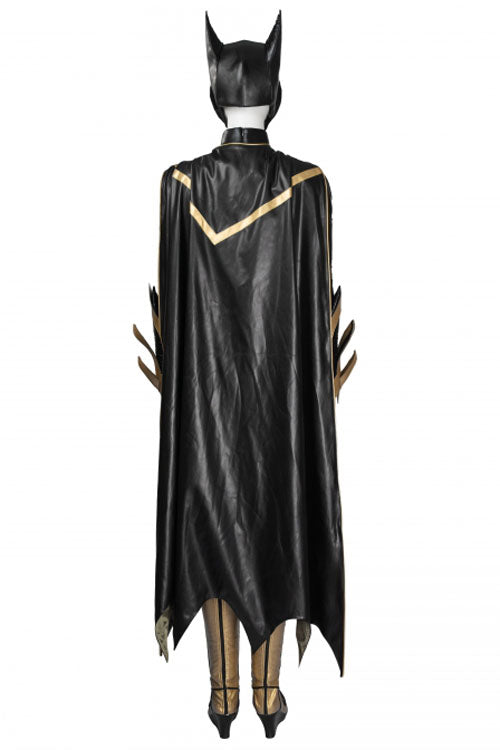 Game Batman Arkham Knight Batgirl Halloween Cosplay Costume Black Cloak