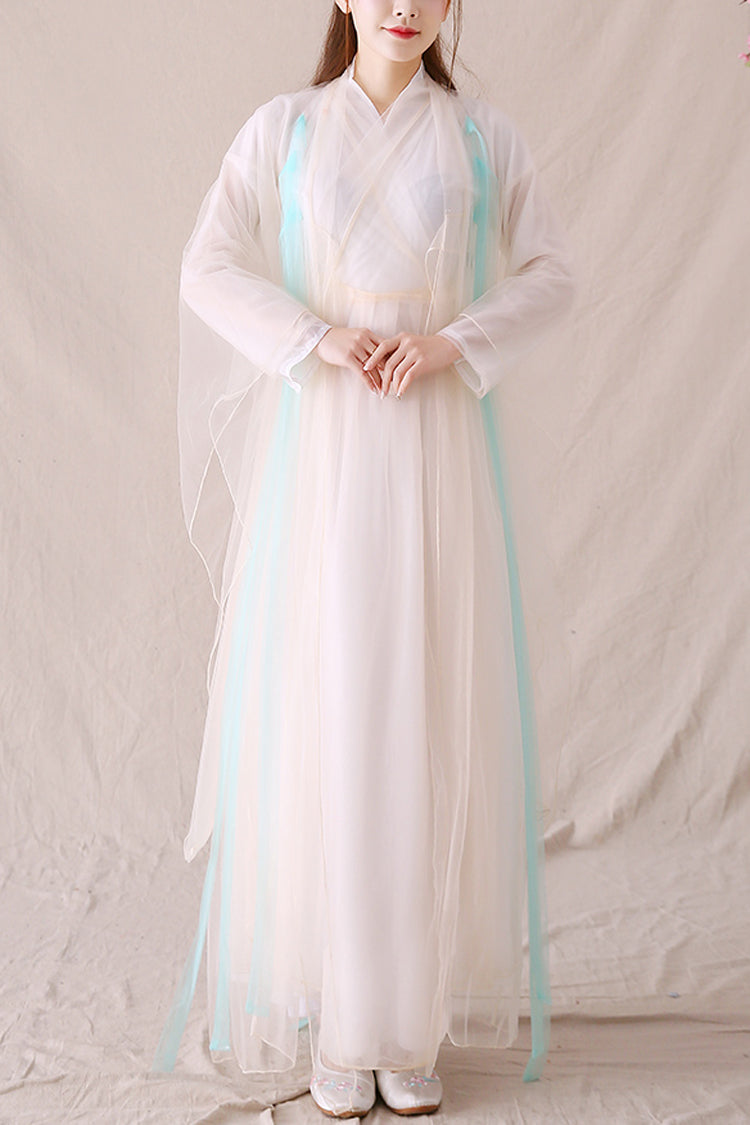 Pink Elegant Ancient Style Fairy Sweet Hanfu Dress