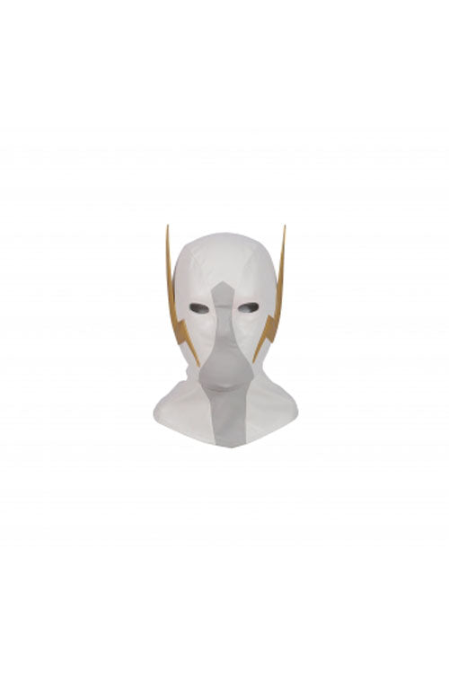 The Flash Season 5 Godspeed August Heart White Battle Suit Halloween Cosplay Costume Accessories Helmet