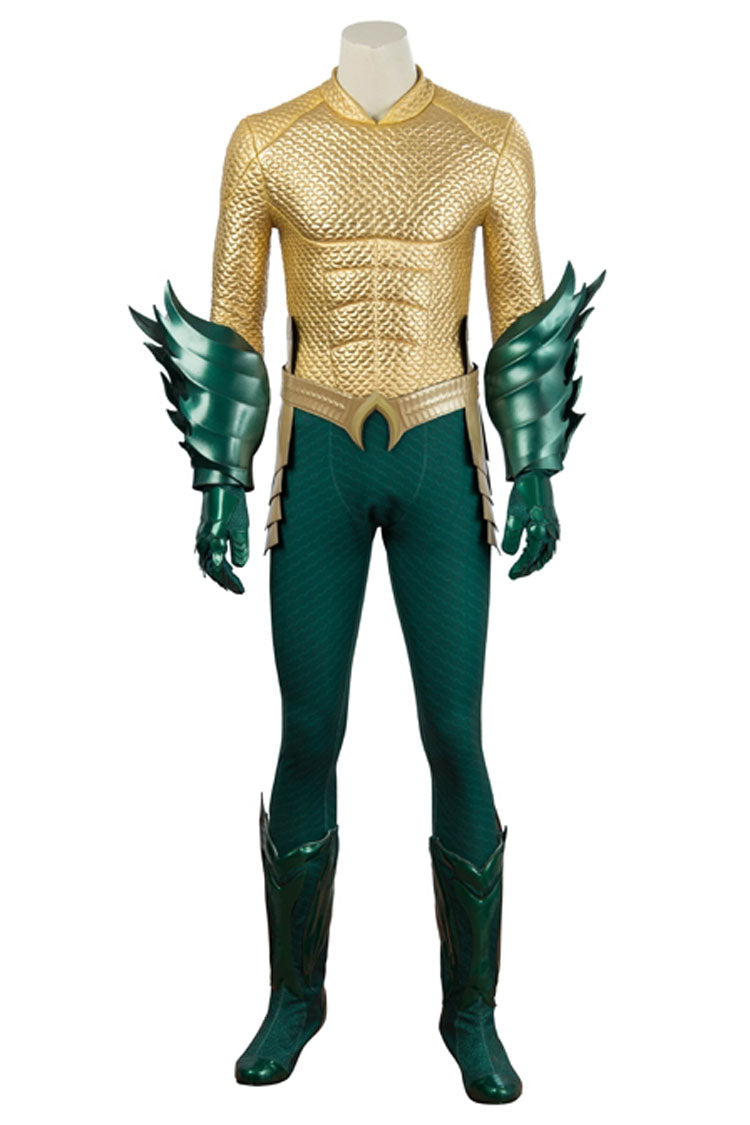 Aquaman Arthur Curry Battle Suit Halloween Cosplay Costume Full Set