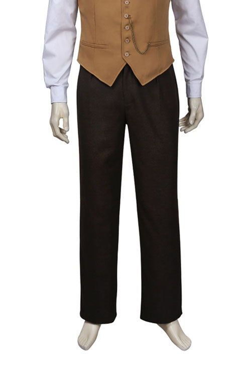 Fantastic Beasts And Where To Find Them Newt Scamander Halloween Cosplay Costume Brown Suit Trousers