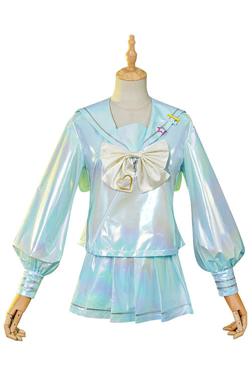 Game Needy Girl Overdose OMGkawaiiAngel-chan Light Blue Suit Halloween Cosplay Costume Full Set