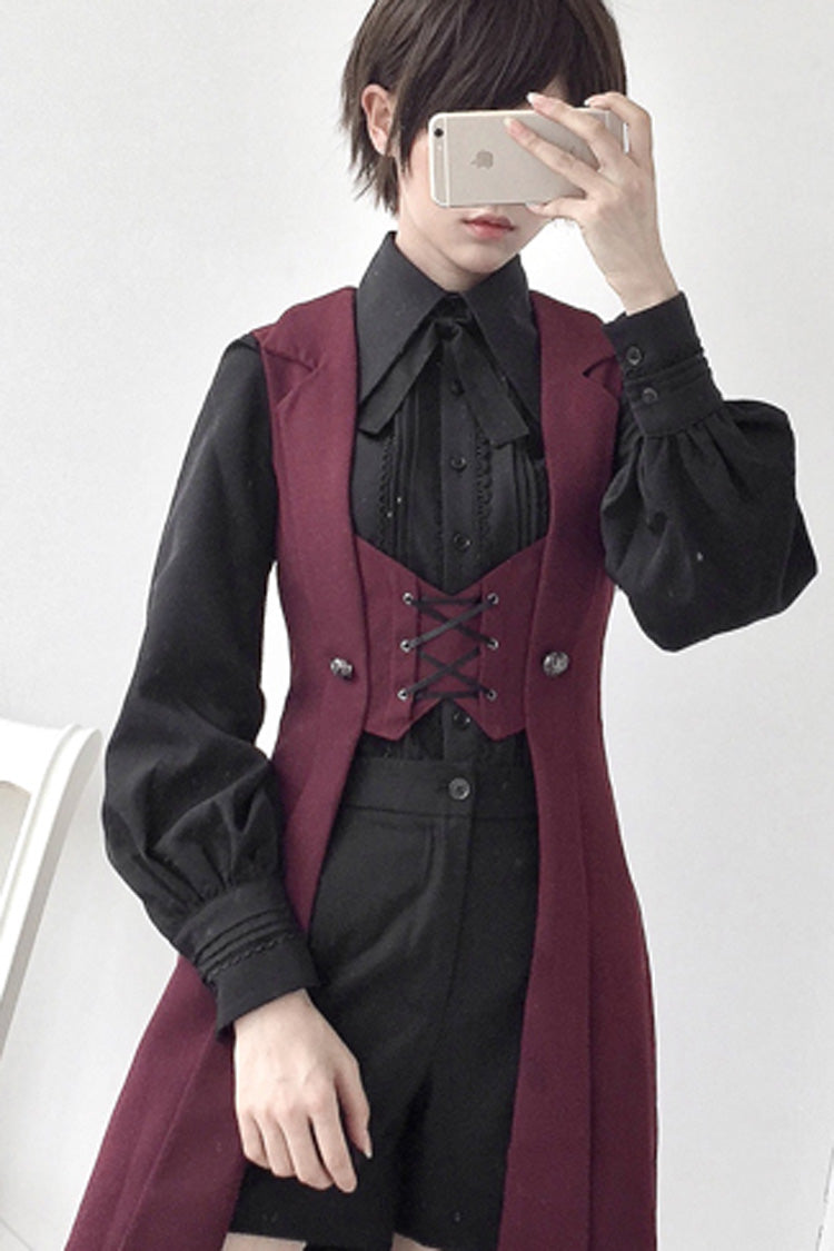 Overture Middle Ages Ouji Fashion Gothic Lolita Long Vest 2 Colors