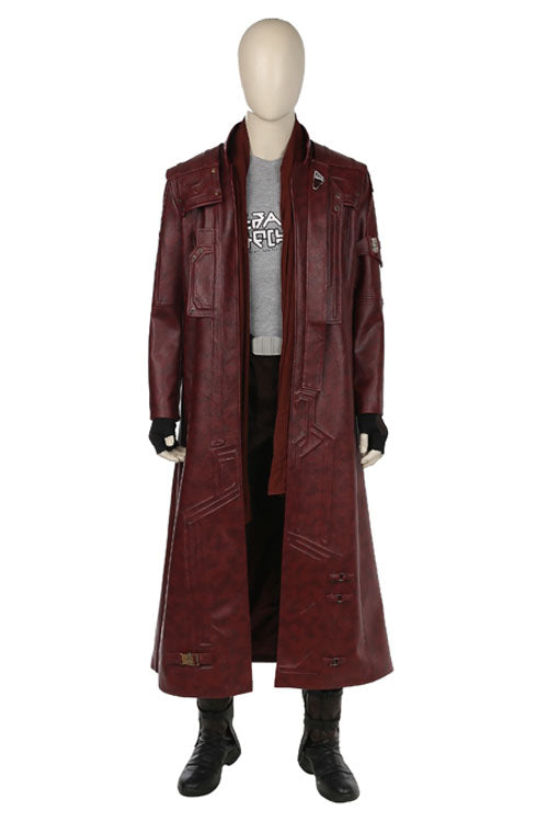 Guardians Of The Galaxy Vol 2 Star-Lord Peter Jason Quill Red Long Windbreaker Halloween Cosplay Costume Accessories Red Scarf