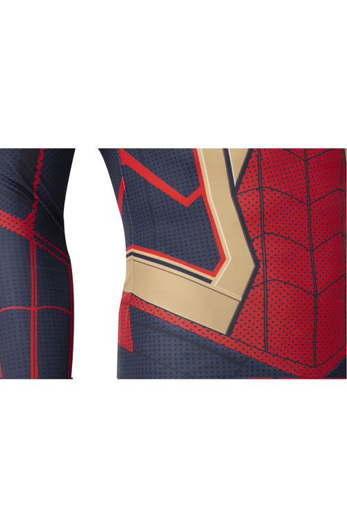 Spider-Man No Way Home Iron Spider-Man Peter Parker Red Battle Suit Halloween Cosplay Costume Bodysuit
