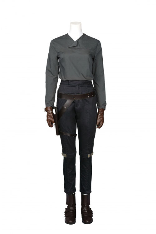 Rogue One A Star Wars Story Jyn Erso Gray Halloween Cosplay Costume Full Set