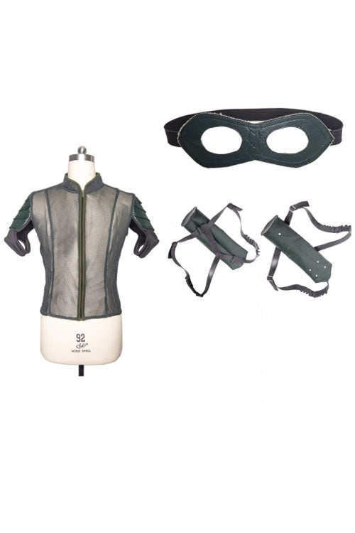 Arrow Season 4 Oliver Leather Clothing Upgraded Version Cosplay Costume Full Set