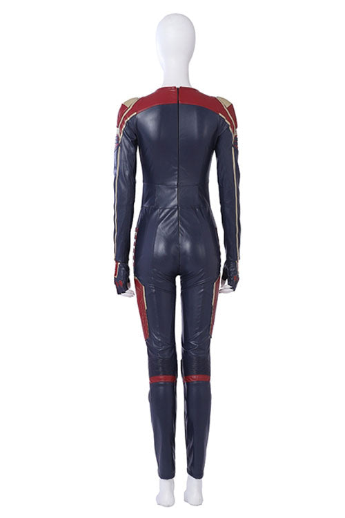 Captain Marvel Carol Danvers Red Version Battle Suit Halloween Cosplay Costume Full Set