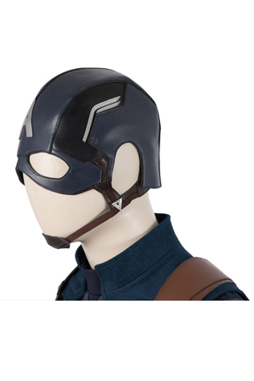 Avengers Endgame Captain America Steve Rogers Halloween Cosplay Costume Accessory Blue Helmet