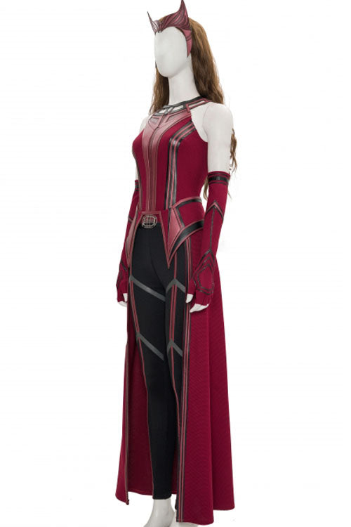 Wanda Vision Wanda Django Maximoff Scarlet Witch Battle Suit Halloween Cosplay Costume Second Version Full Set