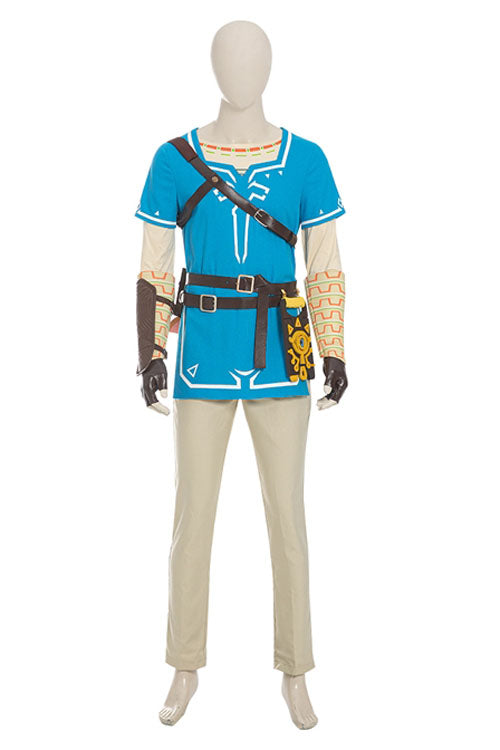 The Legend Of Zelda Link Blue Champion's Tunic Suit Halloween Cosplay Costume Full Set