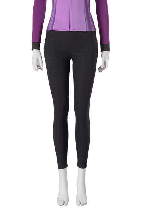 TV Drama Hawkeye Kate Bishop Purple Top Suit Halloween Cosplay Costume Black Pants