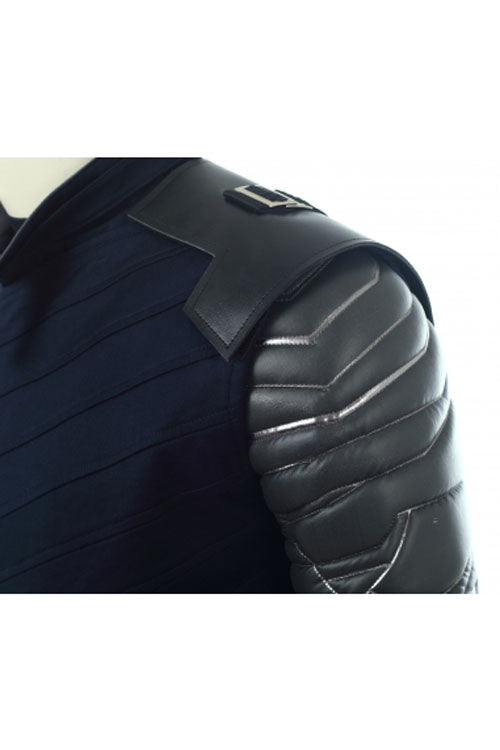 Avengers Infinity War Winter Soldier Bucky Barnes Blue/Green Battle Suit Halloween Cosplay Costume Full Set