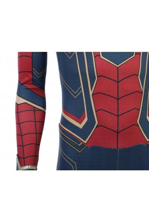 Avengers Infinity War Spider-Man Red/Blue Battle Suit Halloween Cosplay Costume Full Set