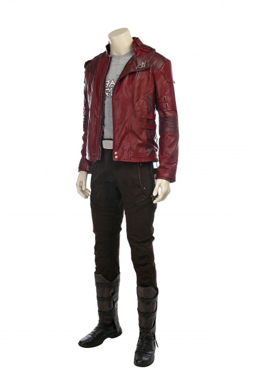 Guardians Of The Galaxy Vol 2 Star-Lord Peter Jason Quill Halloween Cosplay Costume Red Short Jacket Full Set