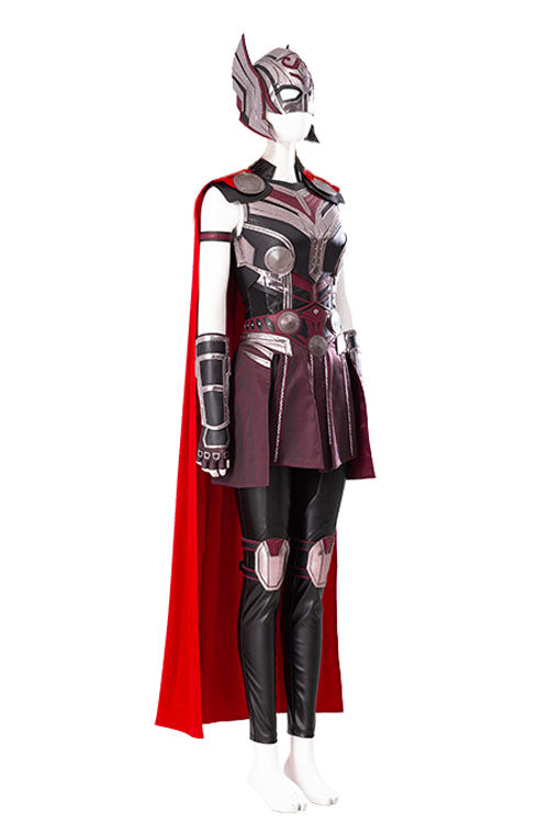 Movie Thor Love And Thunder Female Jane Foster Red Battle Suit Halloween Cosplay Costume Full Set