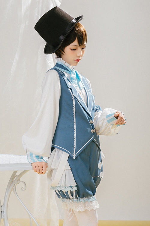 Alice Detective Retro Genuine Blue Ouji Lolita Shorts