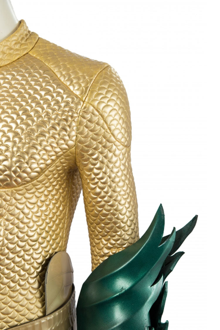 Aquaman Arthur Curry Battle Suit Halloween Cosplay Costume Full Set