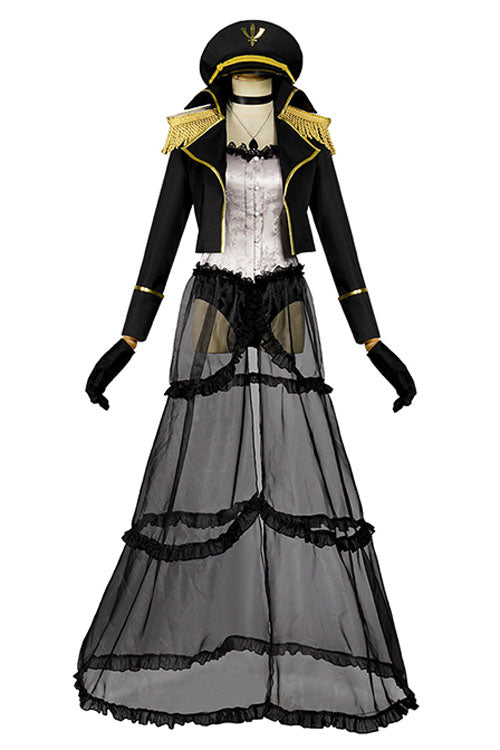 My Dress-Up Darling Kitagawa Marin Black Dress Up Military Uniform Princess Halloween Cosplay Costume Full Set