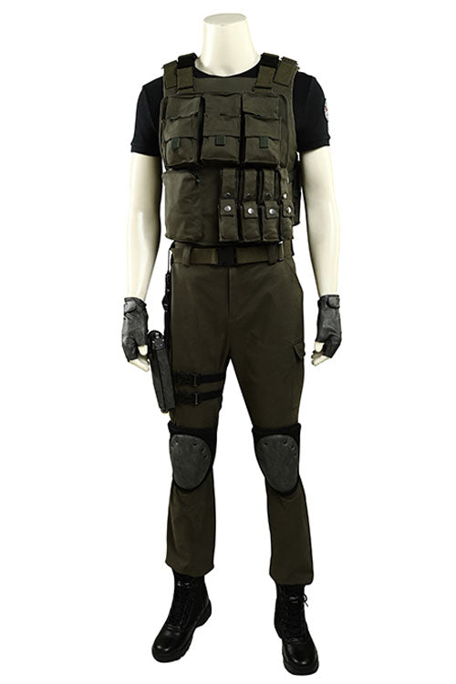 Resident Evil 3 Remake Biohazard RE 3 Carlos Oliveira Halloween Cosplay Costume Green Trousers