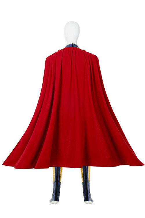 Thor Love And Thunder Thor Battle Suit Halloween Cosplay Costume Red Cloak