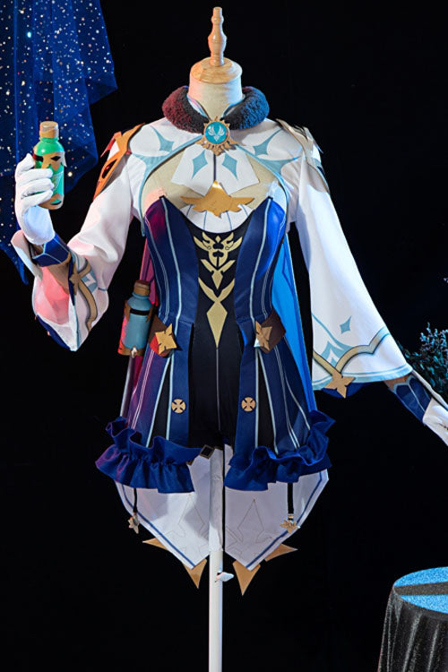 Genshin Impact Sucrose Blue Game Halloween Cosplay Costume Full Set