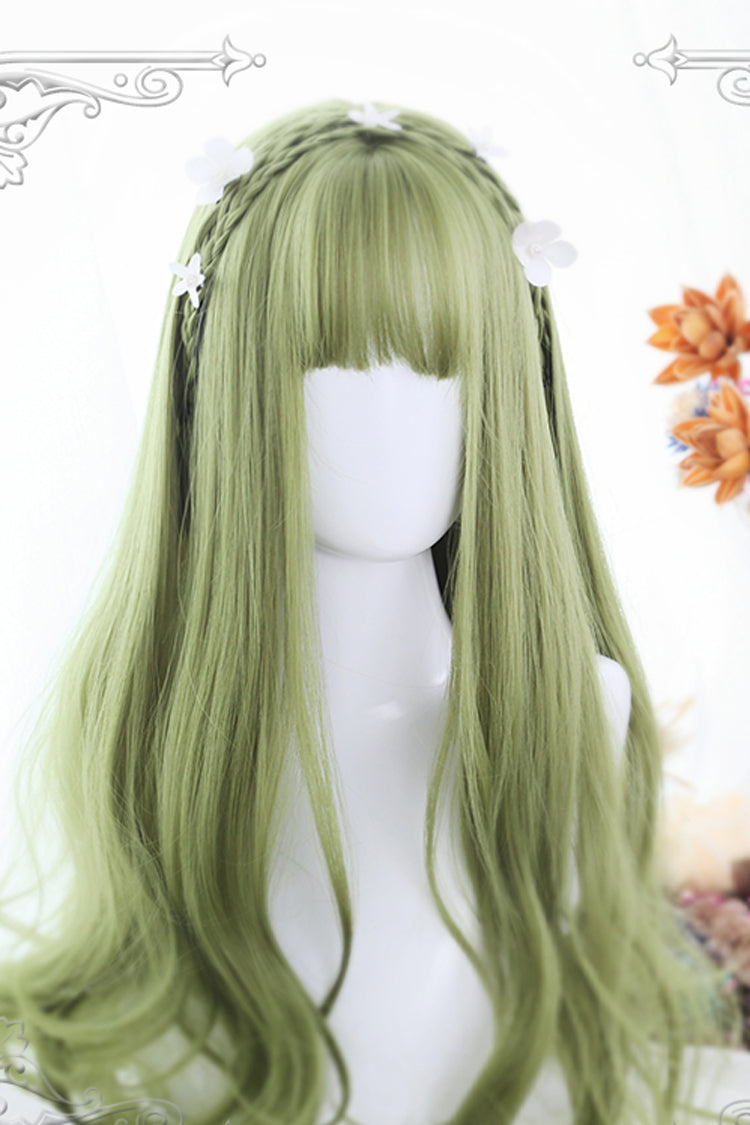 Green Long Microroll Sweet Lolita Wigs
