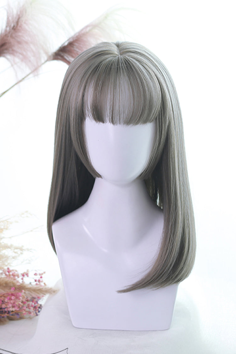 Natural Hair-tail Medium Long Straight Hair Classic Lolita Wigs