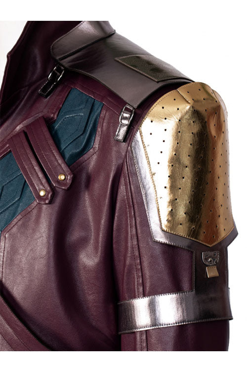 Thor Love And Thunder Star-Lord Peter Quill Halloween Cosplay Costume Purple Long Jacket