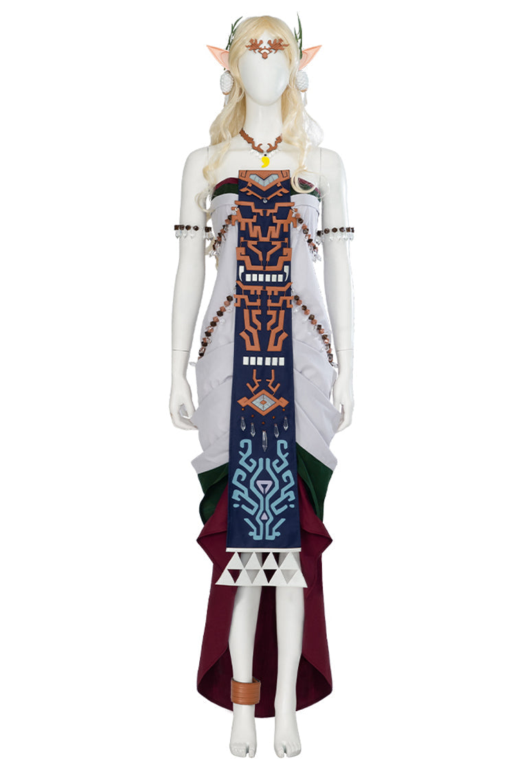 Legend Of Zelda Tears Of The Kingdom Queen Sonia Halloween Cosplay Accessories Golden Wig And Elf Ears