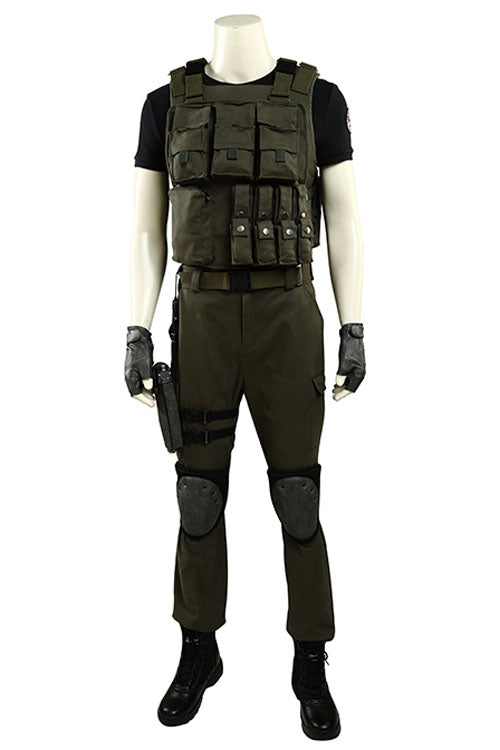 Resident Evil 3 Remake Biohazard RE 3 Carlos Oliveira Halloween Cosplay Costume Black T-shirt