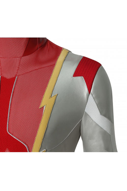 The Flash Season 7 Impulse Bart Allen Red/Silver Halloween Cosplay Costume Full Set