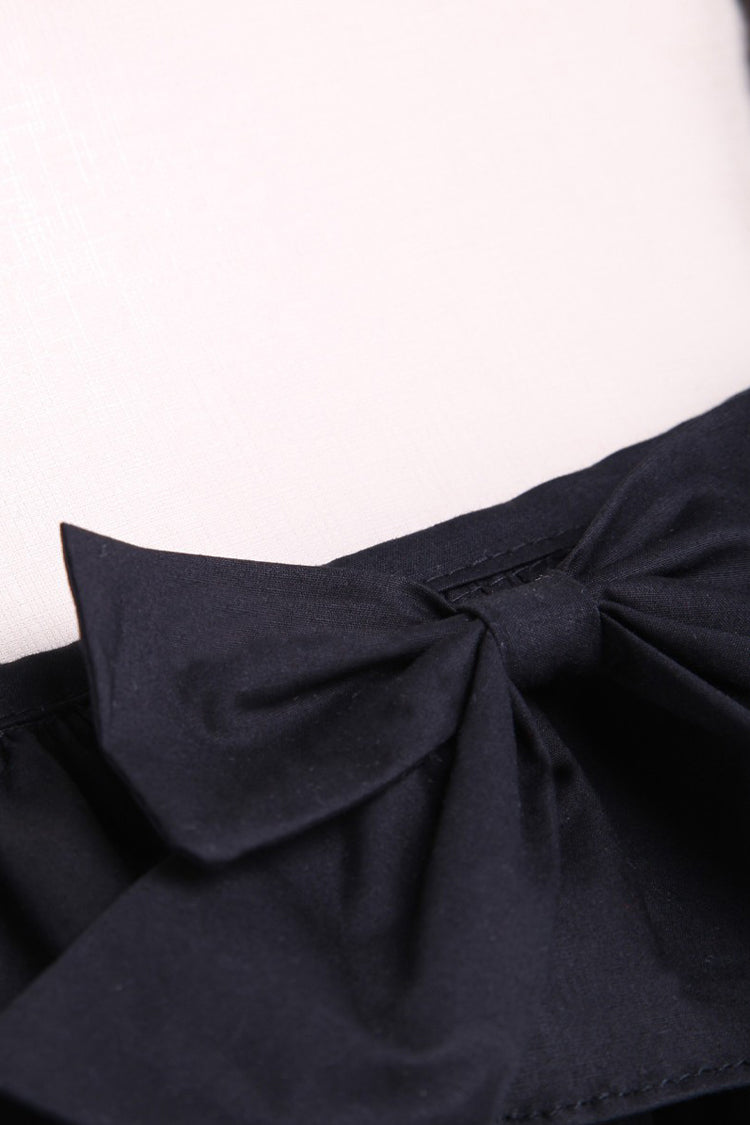 Black/White Cotton Multi-Layer Bowknot Cardigan Classic Lolita Dress