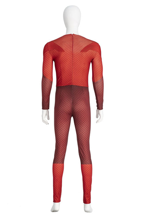 Shazam Fury Of The Gods Shazam Red Bodysuit Halloween Cosplay Costume Full Set