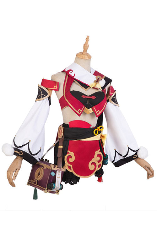Game Genshin Impact YanFei Red Halloween Cosplay Costume Full Set 2