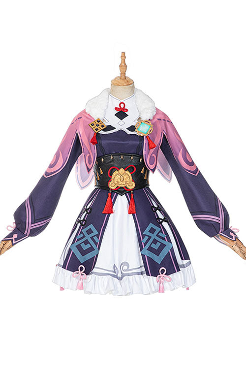 Genshin Impact Yun Jin Game Halloween Cosplay Costume Lolita Purple Dress Full Set